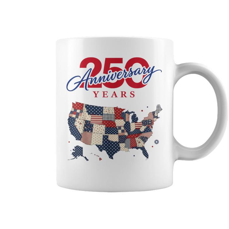 250年の独立記念日 愛国心が強い250周年 アメリカ コーヒーマグ