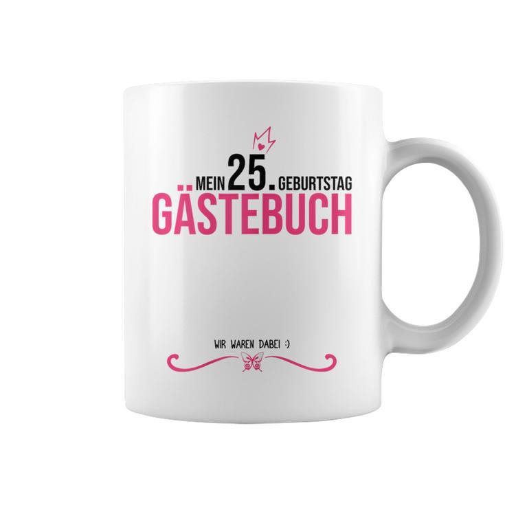 25th Birthday Girl 25 Years Party Guest Book Graphic Print Coffee Mug