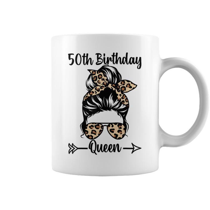 50歳の誕生日 クイーン Happy 50歳 散らかったパンヒョウ コーヒーマグ
