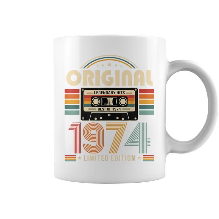 52 歳の誕生日プレゼント男性 1974 年 レトロ ビンテージ テープ コーヒーマグ