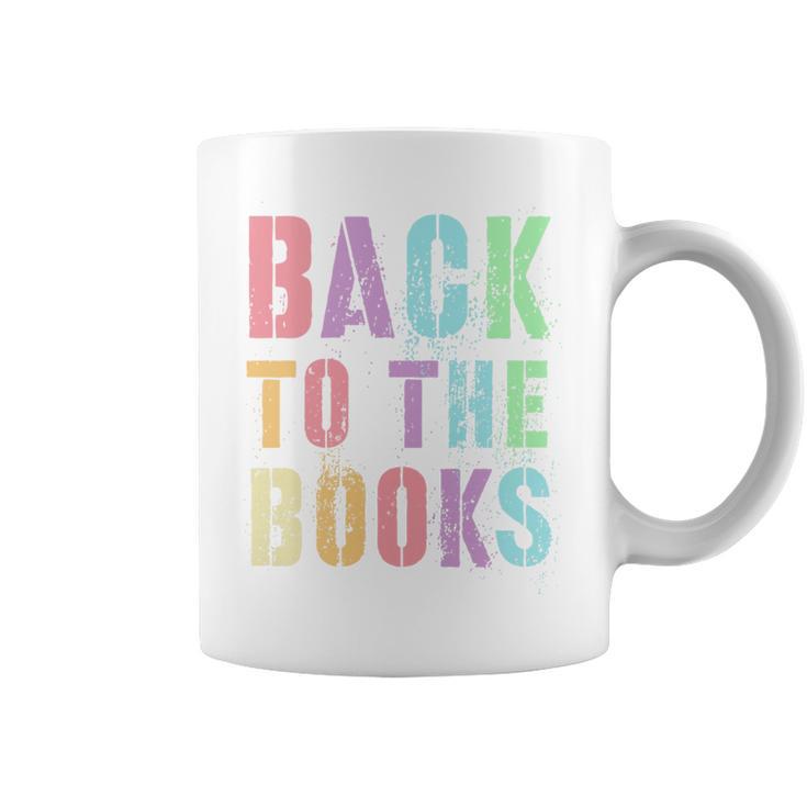 BACK TO THE BOOKS Happy First Day School Future Grads Premium Tri-Blend Graphic Print Coffee Mug