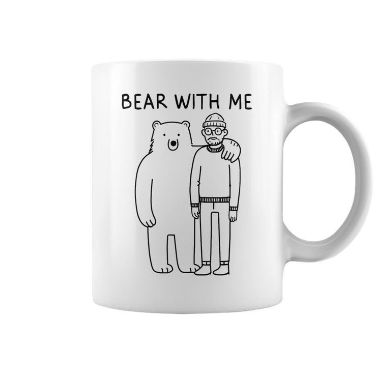 Bear With Me – 面白いミニマリストアニマルしゃれ コーヒーマグ