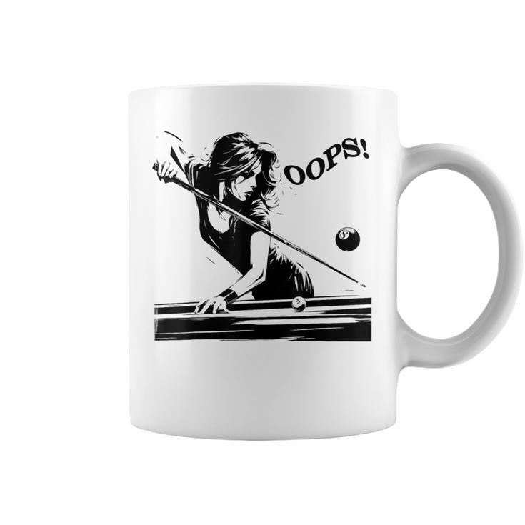 Billar La Bola 8 Fallos Divertidos De Chicas Taza de café