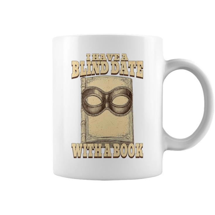 Blind Date With A Book Reader Bookworm Book Lover Literary Premium Tri-Blend Graphic Print Coffee Mug