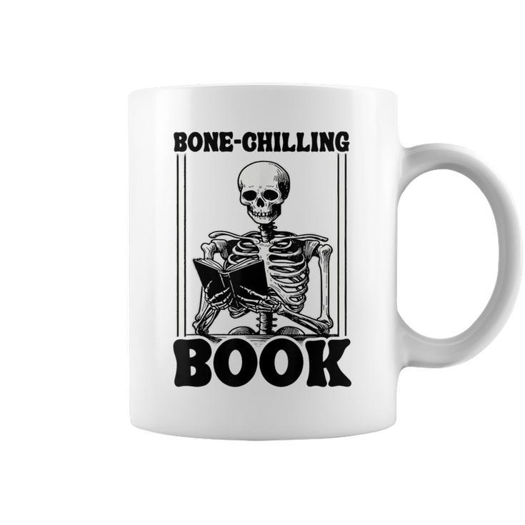 Bone-Chilling Book Book Lover Bookworm Skeleton Book Graphic Print Coffee Mug