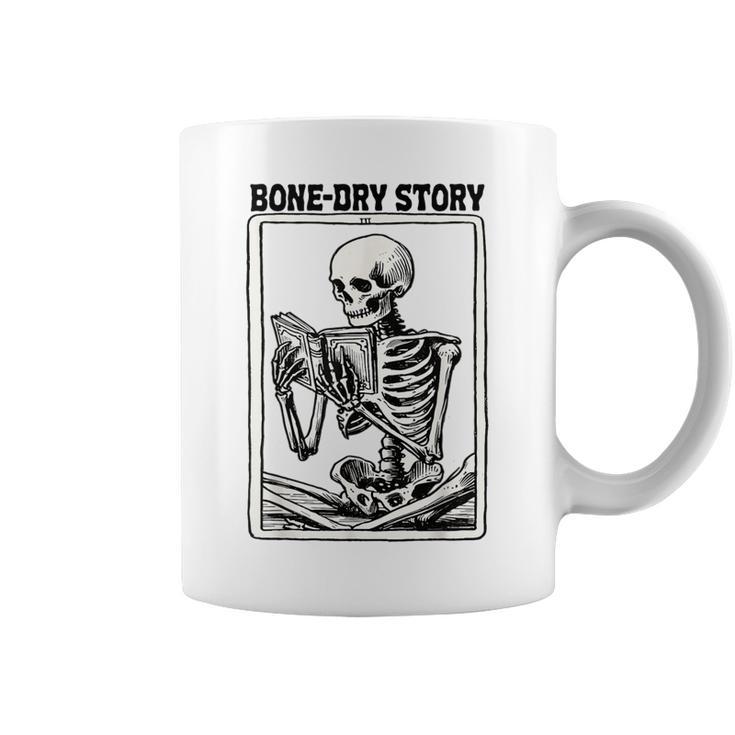Bone-Dry Story Skeleton Reading Book Lovers Bookworm Book Graphic Print Coffee Mug