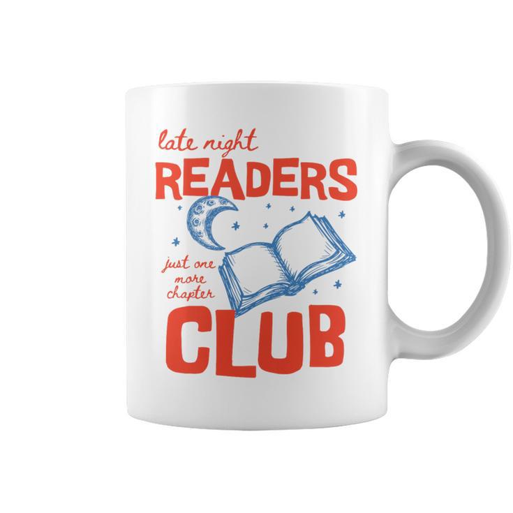 Book Late Night Readers Club Bookish Bookworm Reading Premium Tri-Blend Graphic Print Coffee Mug