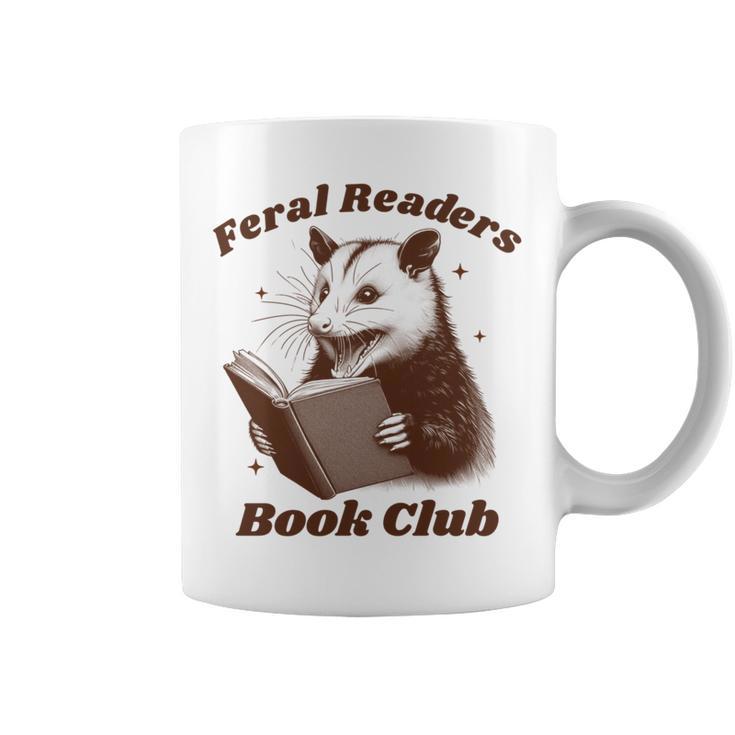 Book Lover Opossum Bookish Reader Feral Readers Book Club Graphic Print Coffee Mug