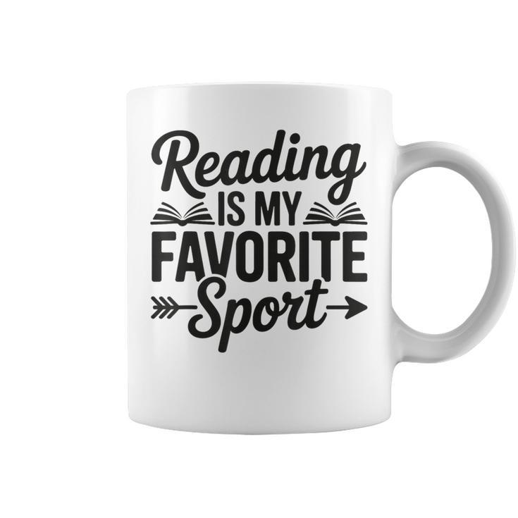 Book Lover Saying Humor Reading Is My Favorite Sport Graphic Print Coffee Mug