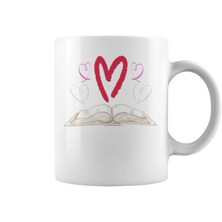 Book Lover Valentines Day Librarian Idea Reading Graphic Print Coffee Mug