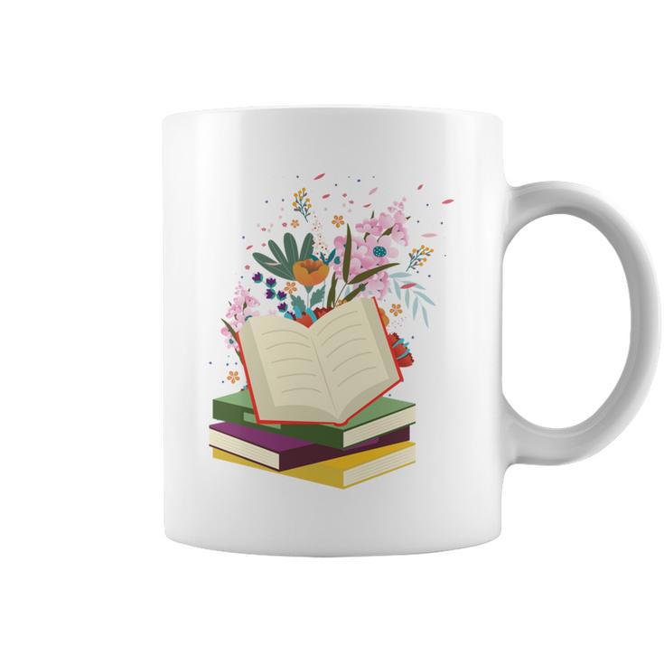 Book Lovers Wildflowers Books Reading Cute Floral Readers Graphic Print Coffee Mug