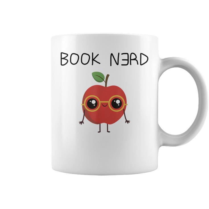 Book Nerd Teacher Apple Backwards E For Men Women Kids Graphic Print Coffee Mug