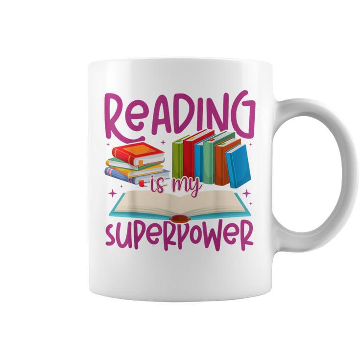 Book Reading Reading Is My Superpower Graphic Print Coffee Mug
