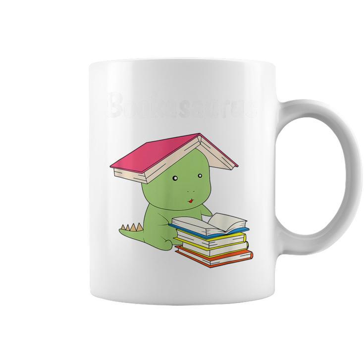 Bookasaurus T-Rex Reading Dinosaur Book PunShirt Graphic Print Coffee Mug