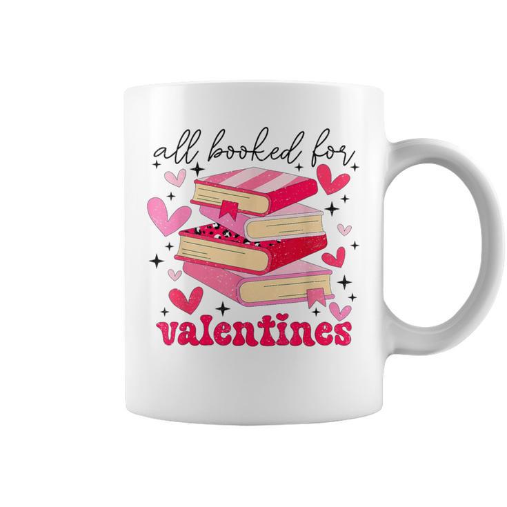 All Booked For Valentines Book Lovers Pink Valentine's Day Graphic Print Coffee Mug