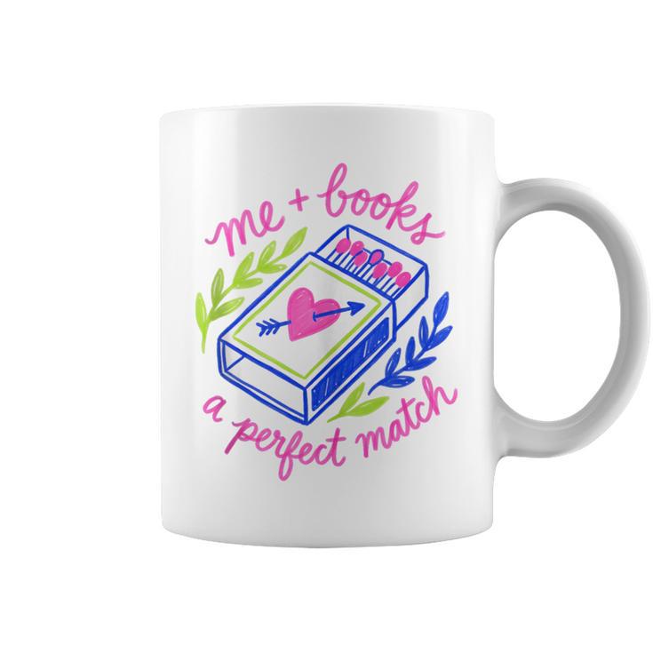 Bookish Girly Me And Books Perfect Love Match Book Reading Graphic Print Coffee Mug