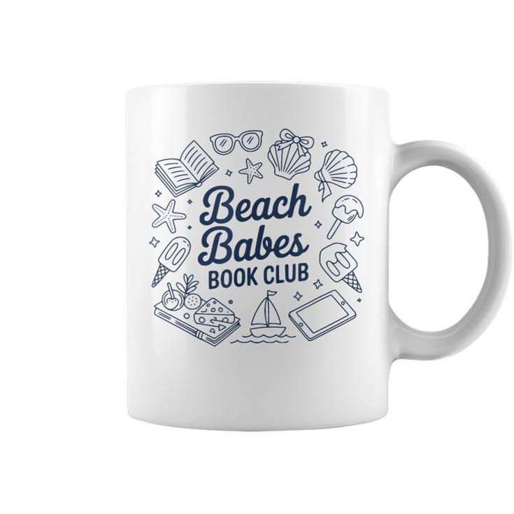 Bookish Reading Beach Babes Book Club Graphic Print Coffee Mug