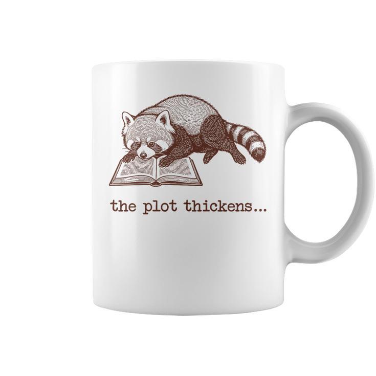 Bookish Red Panda Reading Fiction Book Vintage Bookworms Premium Tri-Blend Graphic Print Coffee Mug