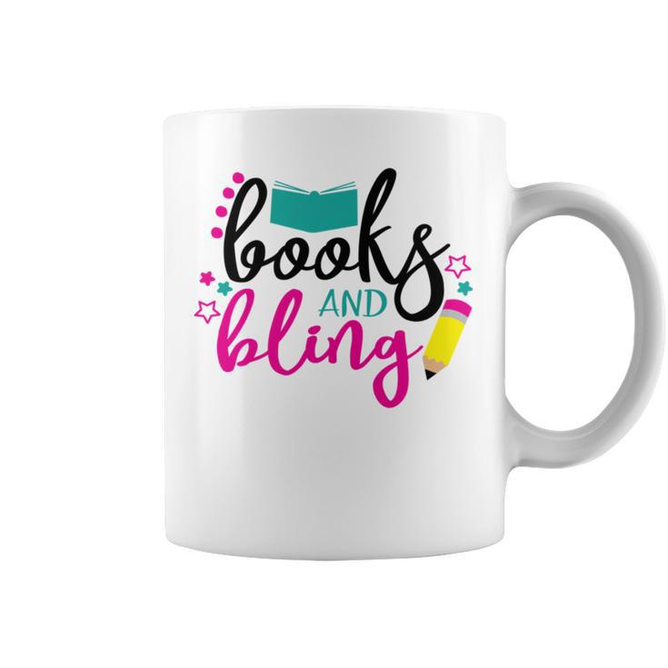 Books And Bling Graphic Print Coffee Mug