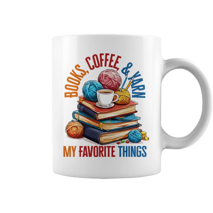 Books Coffee & Yarn Lover My Favorite Things Graphic Print Coffee Mug