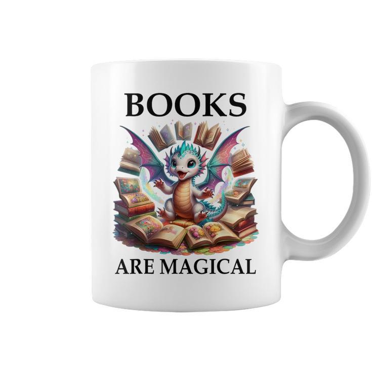 Books Are Magic Book Dragon ShirtReading Books Are Magical Graphic Print Coffee Mug