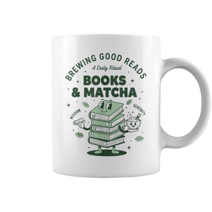 Books And Matcha Brewing Good Reads Matcha Tea Graphic Print Coffee Mug