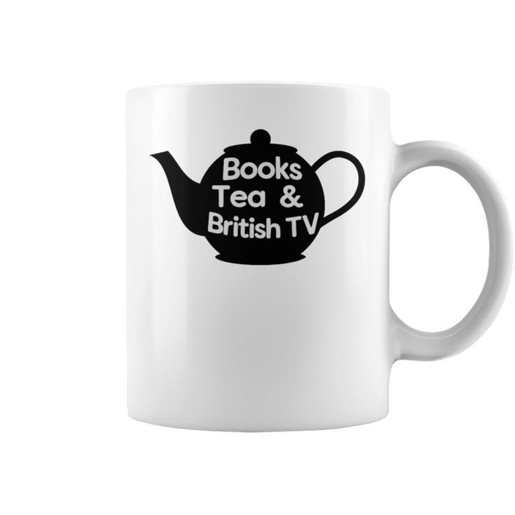 Books Tea And British TV Premium Tri-Blend T-Shirt Graphic Print Coffee Mug