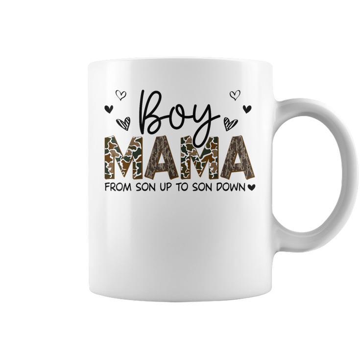 Boy Mama From Son Up To Son Down Camo Happy Mom Coffee Mug