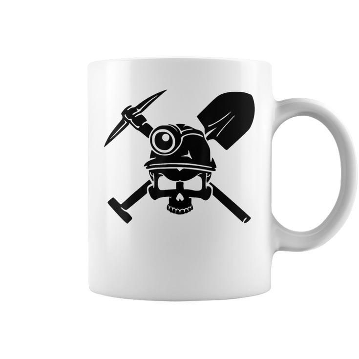 Calavera Minero De Carb Taza de café