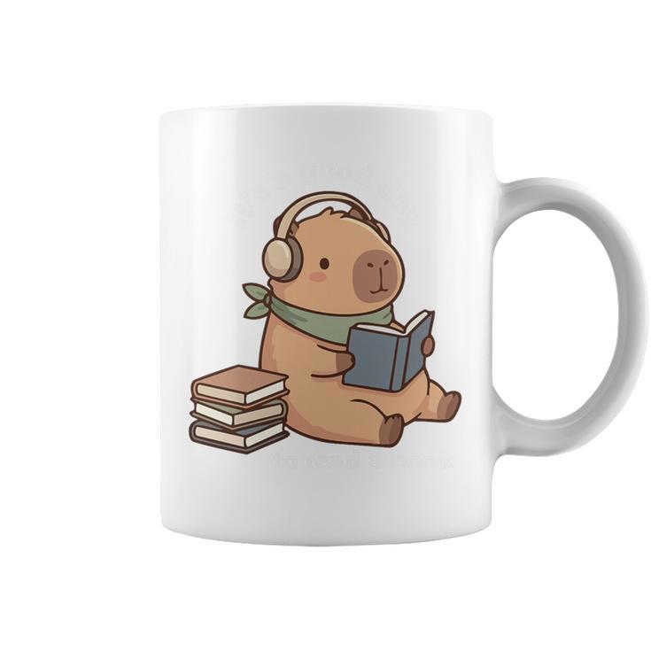 Capybara Reading a Book Cute Reading For Boys Girls Premium Tri-Blend Graphic Print Coffee Mug