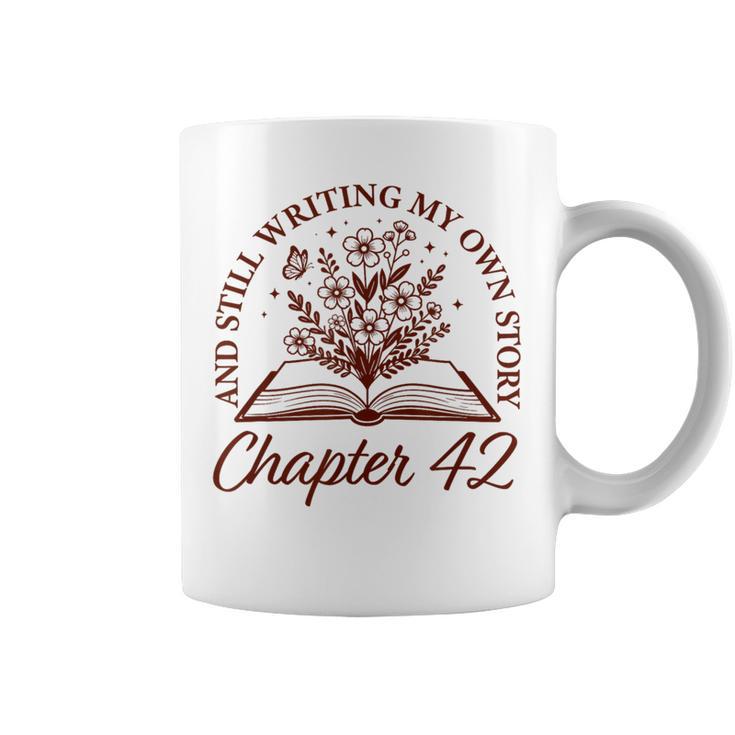 Chapter 42 Book Readers Flower Lovers 42nd Birthday Girls Graphic Print Coffee Mug