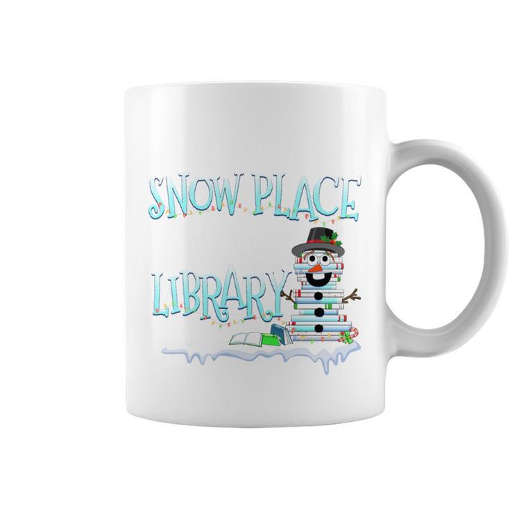 Christmas Reading Tee Snowman Librarian Book Lover Reader Graphic Print Coffee Mug