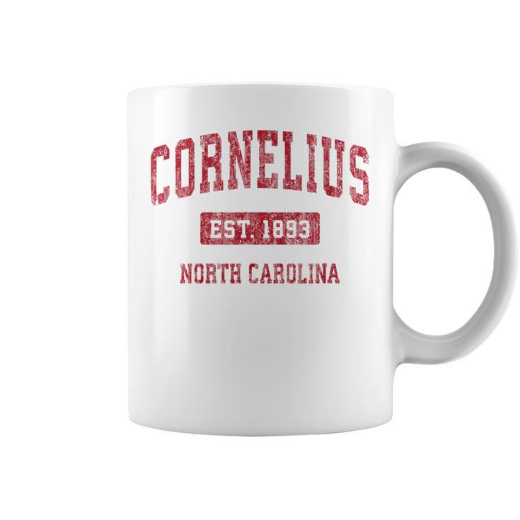 Cornelius North Carolina Nc ビンテージスポーツデザイン レッドデザイン コーヒーマグ