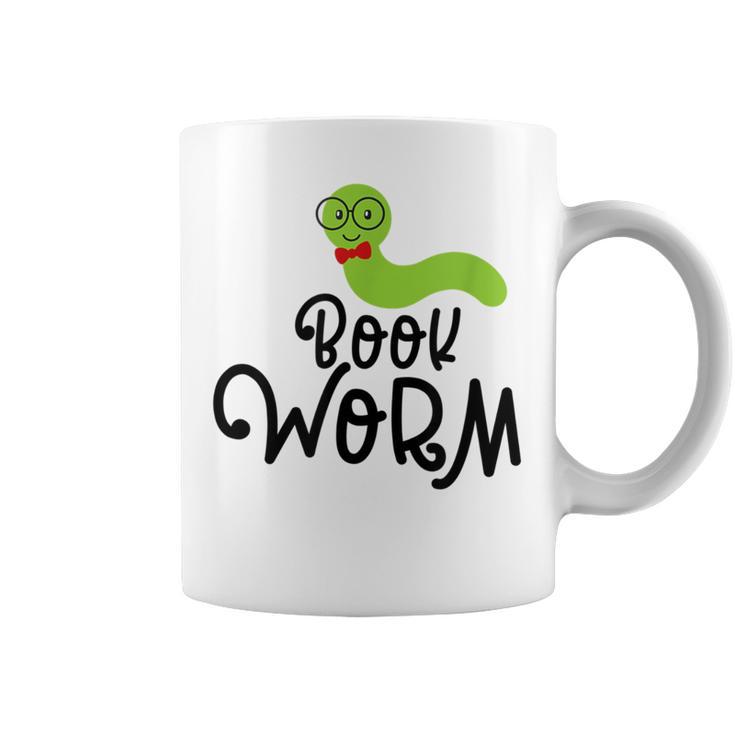Cute Book Worm Reading Lovers Graphic Print Coffee Mug