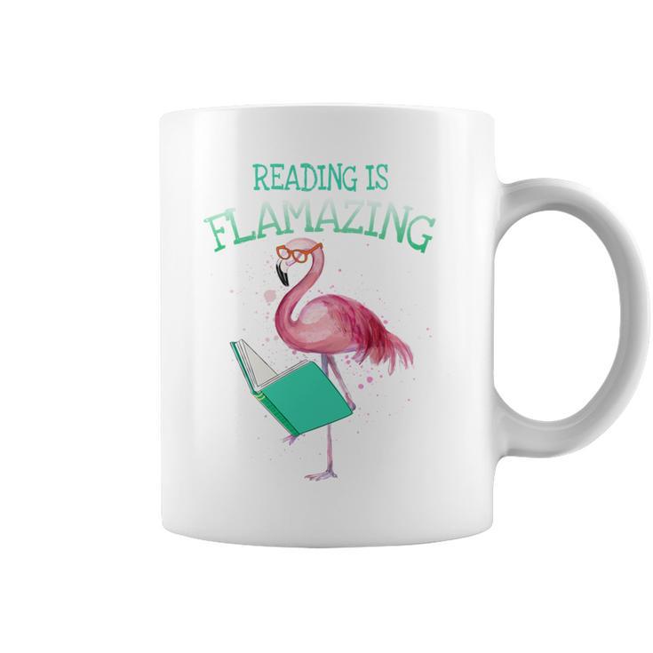 Cute Reading Is Flamazing  Flamingo Book Lover Reader Graphic Print Coffee Mug