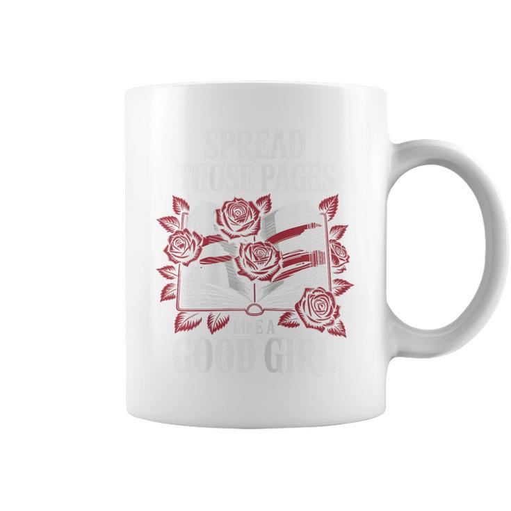 Dark Romance Books Women Quote Spread Those Pages Good Girl Graphic Print Coffee Mug