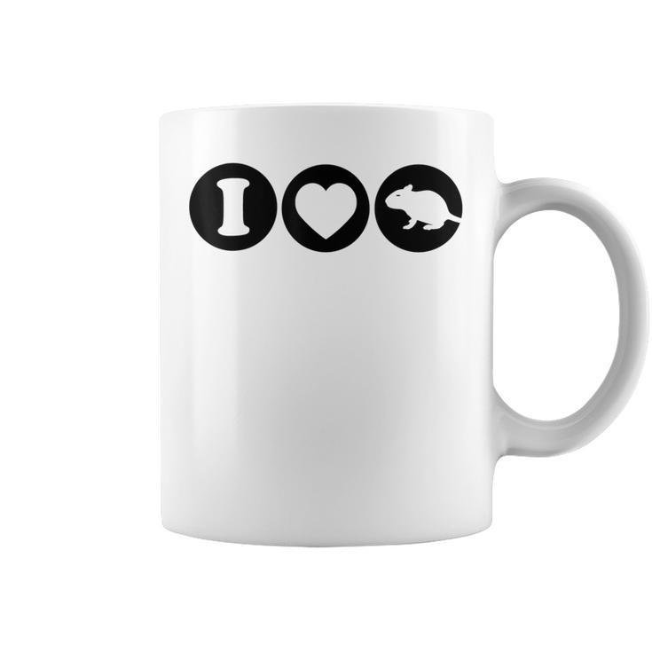 De Ratas I Love Rat De Ratas Taza de café