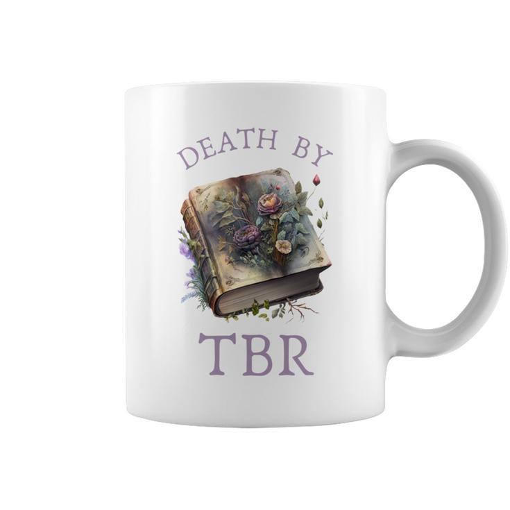 Death By TBR So Many Books Bookish Bookworm Graphic Print Coffee Mug
