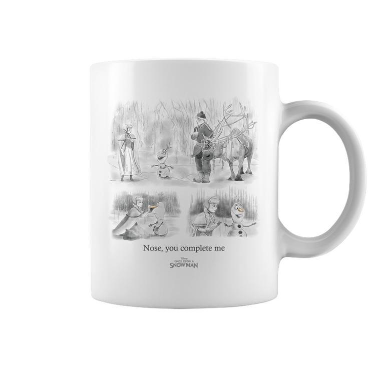Disney Once Upon a Snowman Nose You Complete Me Story Book Graphic Print Coffee Mug