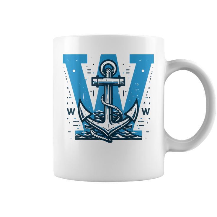 Divertidoelero Azul W Anchor Taza de café