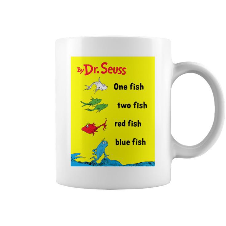 Dr Seuss One Fish Two Fish Book Cover Premium Tri-Blend Graphic Print Coffee Mug