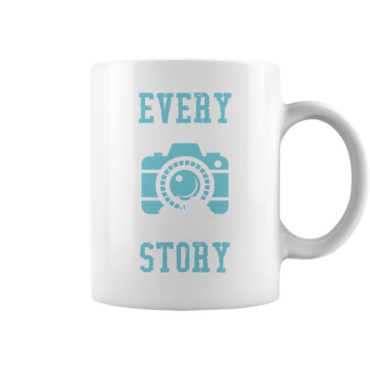 Every Picture Tells A Story Book Camera Lens Photography Graphic Print Coffee Mug