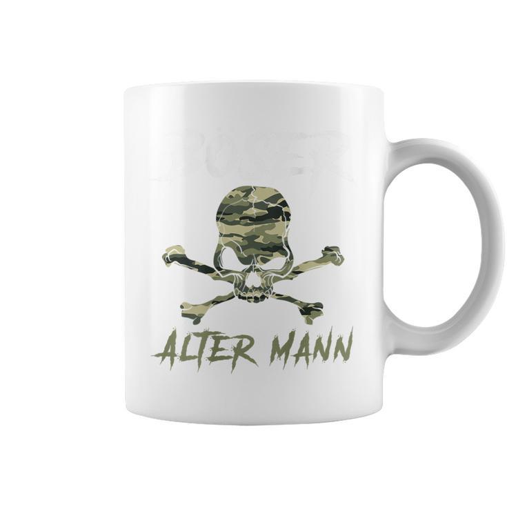 Evil Old Man 迷彩スカルバックプリント コーヒーマグ