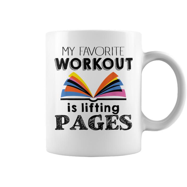 My Favorite Workout Is Lifting Pages Reading Books Shirt Graphic Print Coffee Mug