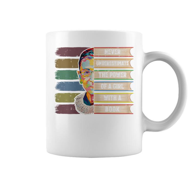 Feminist Ruth Bader Ginsburg RBG Quote Girl With Book Women Graphic Print Coffee Mug