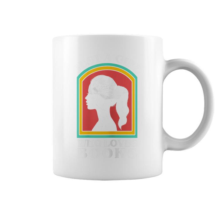 Girl Loves Books Reading Literature Read Book Lover Bookworm Graphic Print Coffee Mug