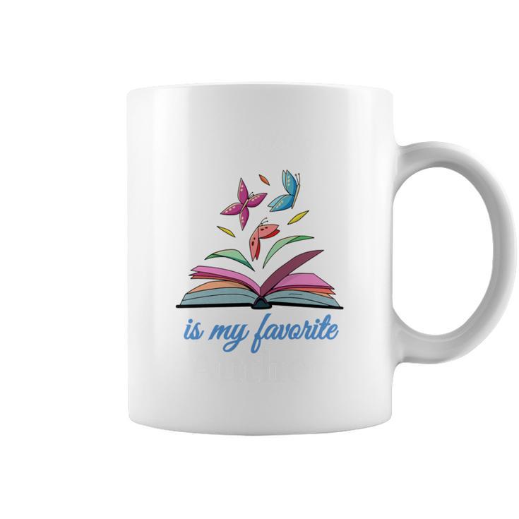My Granddaughter Is My Favorite Author For Book Lovers Graphic Print Coffee Mug