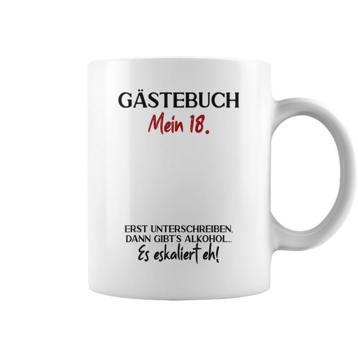 Guest Book 18th Birthday Guest List 18 Years Girl Boy Graphic Print Coffee Mug