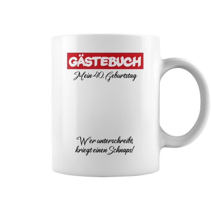 Guest Book 40th Birthday Guest List Birthday Graphic Print Coffee Mug
