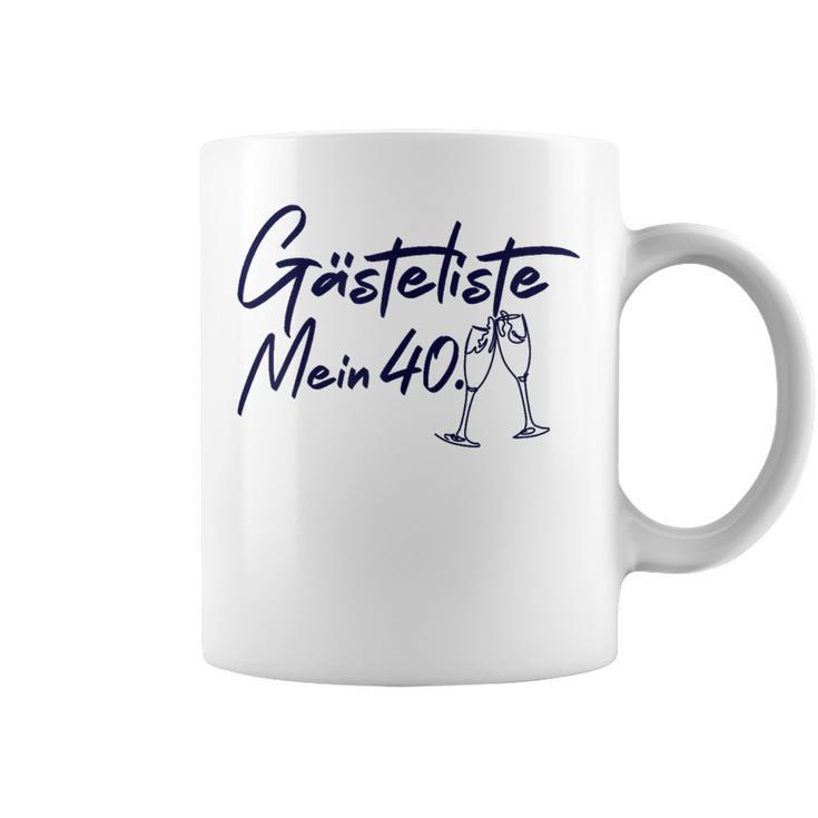 Guest Book 40th Birthday Guest List 40th Birthday Decoration Graphic Print Coffee Mug